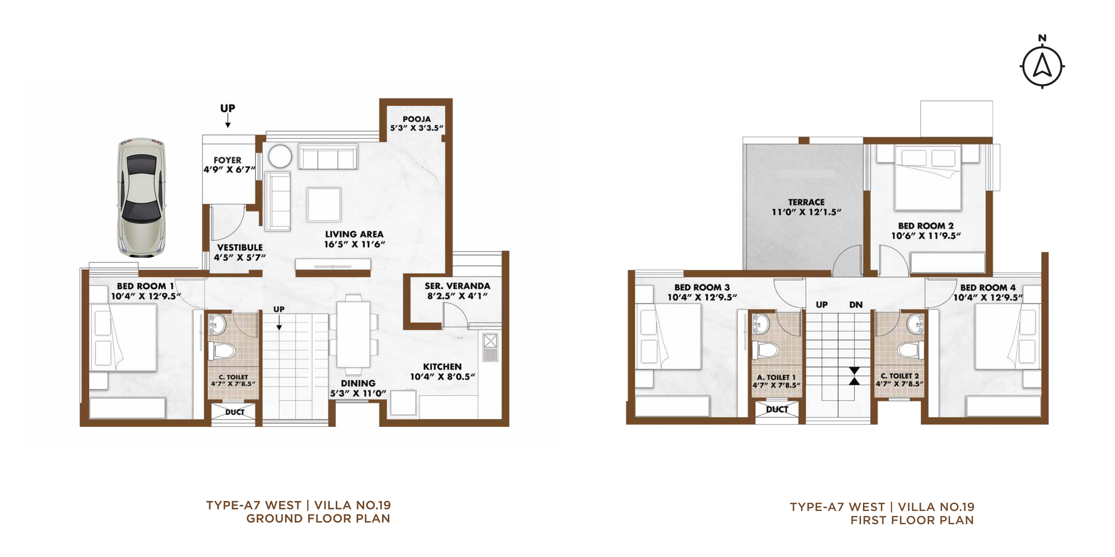 4 BHK Villa Floor Plan 3